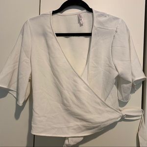 White wrap shirt